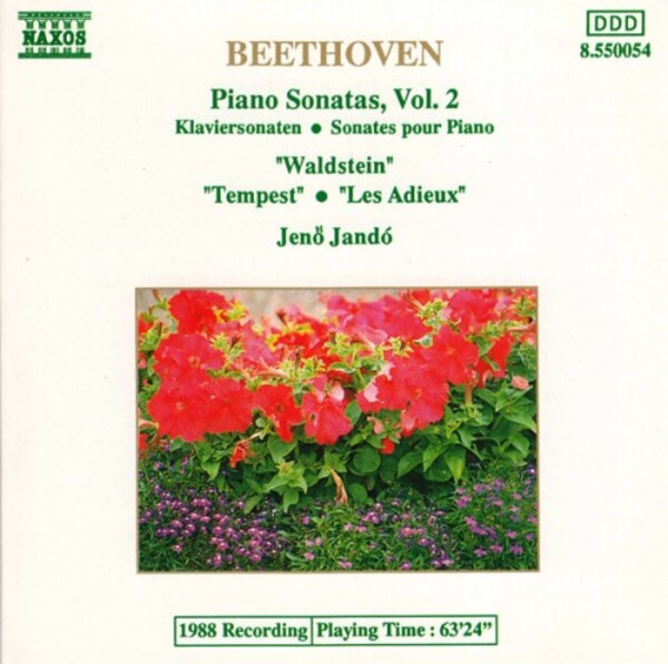 Beethoven, Jen Jand - Piano Sonatas, Vol. 2 Waldstein  Tempest  Les Adieux