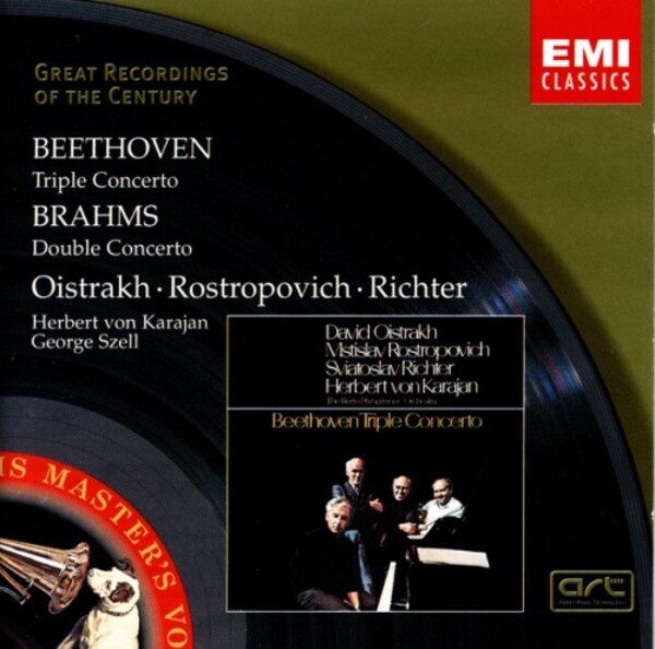 Beethoven & Brahms  Oistrakh  Rostropovich  Richter, Herbert von Karajan & George Szell - Triple Concerto & Double Concerto