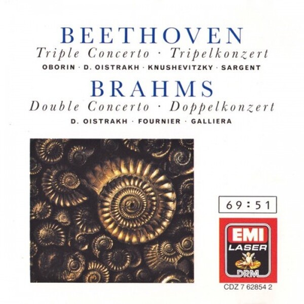 Beethoven, Brahms - Oistrakh, Sargent, Galliera - Triple Concerto & Double Concerto (USED)