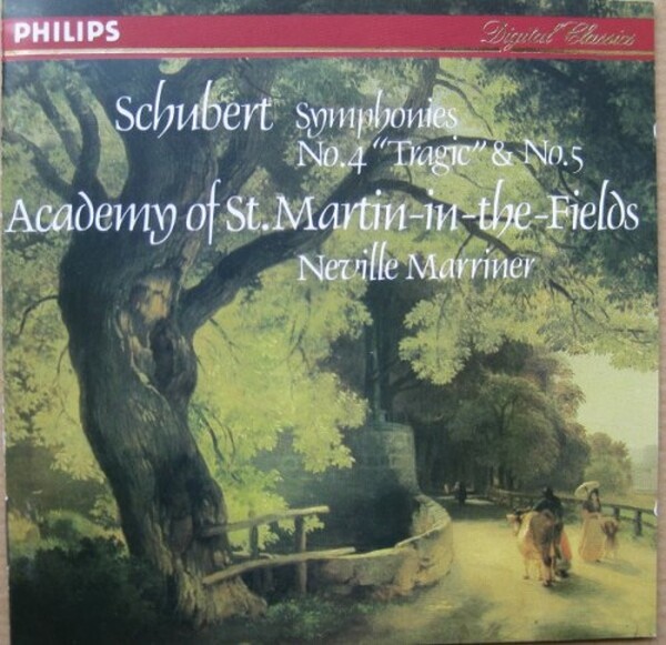 Schubert, Academy Of St. Martin-in-the-Fields, Neville Marriner - Symphonies No.4 Tragic & No.5 (USED)